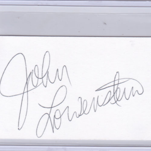 John Lowenstein Cut Autograph