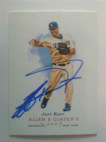 Jeff Kent signed 2007 Allen and Ginter