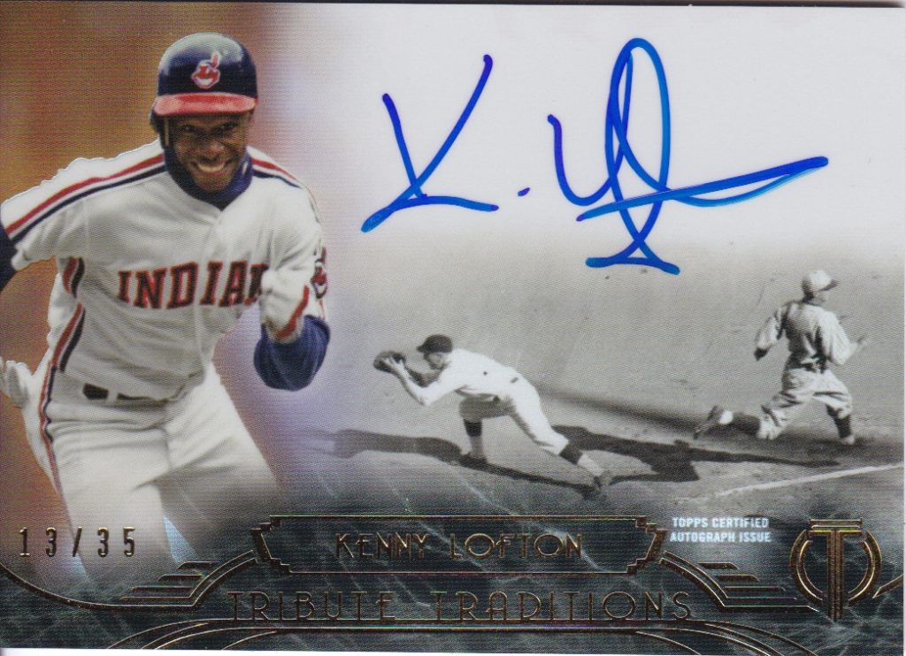 Kenny Lofton 2014 Topps Tribute Traditions Sepia Autograph Card 