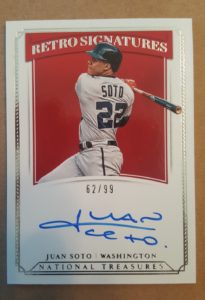Juan Soto 2019 National Treasures