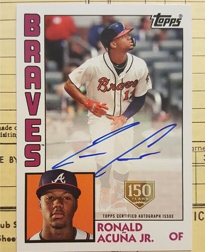 Ronald Acuna Jr. 2019 Topps Series 1 1984 Autograph