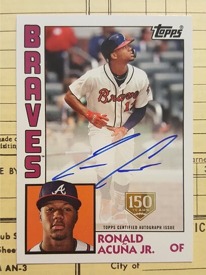 Ronald Acuna Jr. 2019 Topps Series 1 1984 Autograph