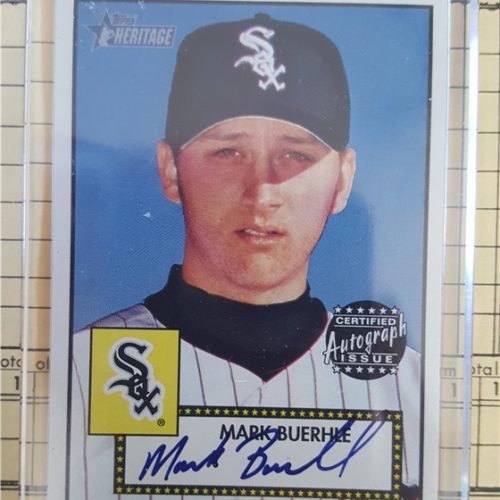 Mark Buehrle 2001 Topps Heritage Real One certified Auto