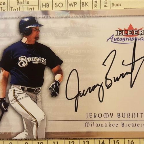2001 Fleer Showcase Autographics Jeromy Burnitz