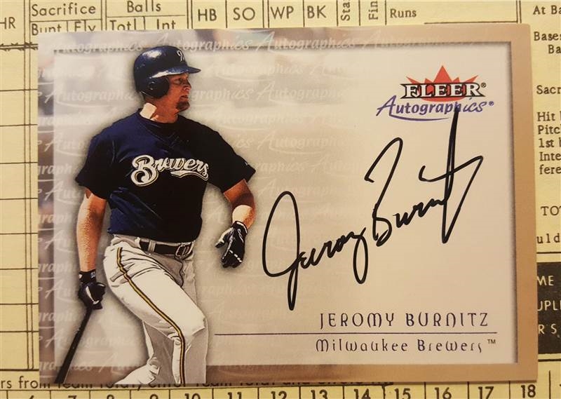 2001 Fleer Showcase Autographics Jeromy Burnitz