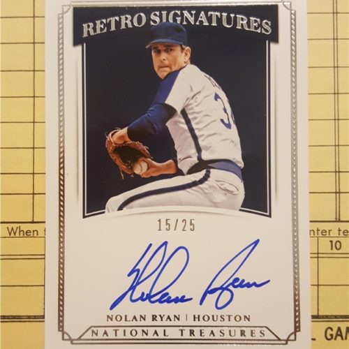 2019 National Treasures Nolan Ryan Retro Signatures Auto