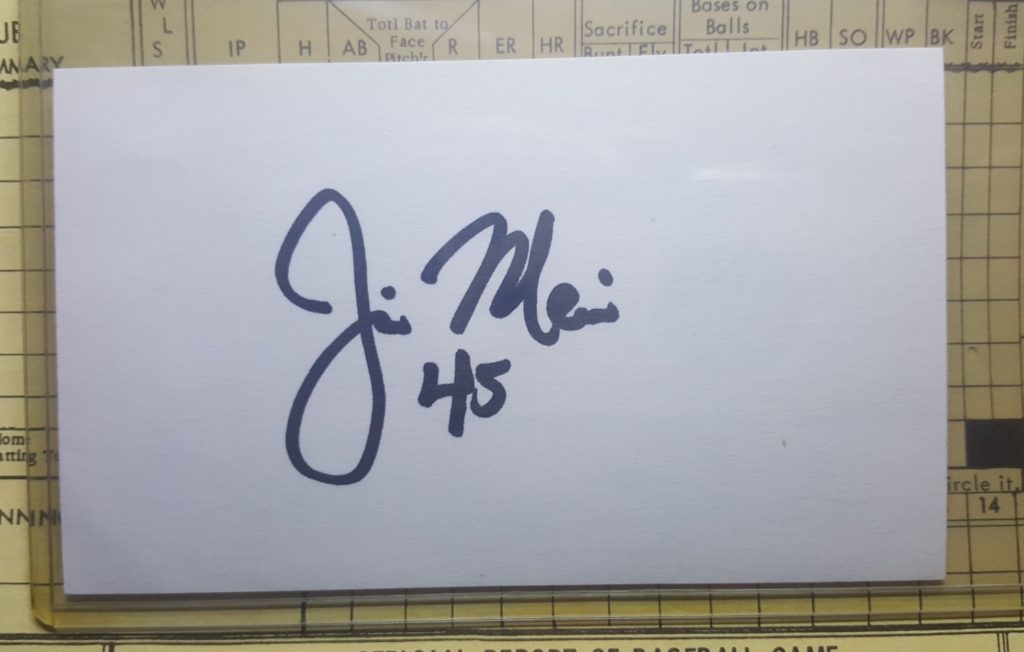 Jim Mecir Autograph