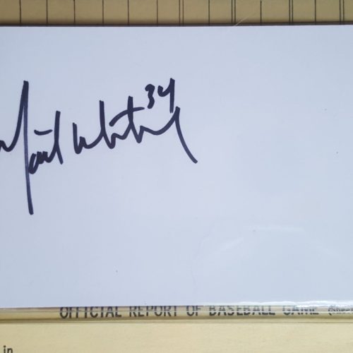 Matt Whitney signed index card