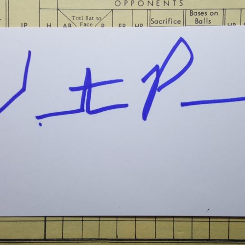 Hunter Pence signed index card