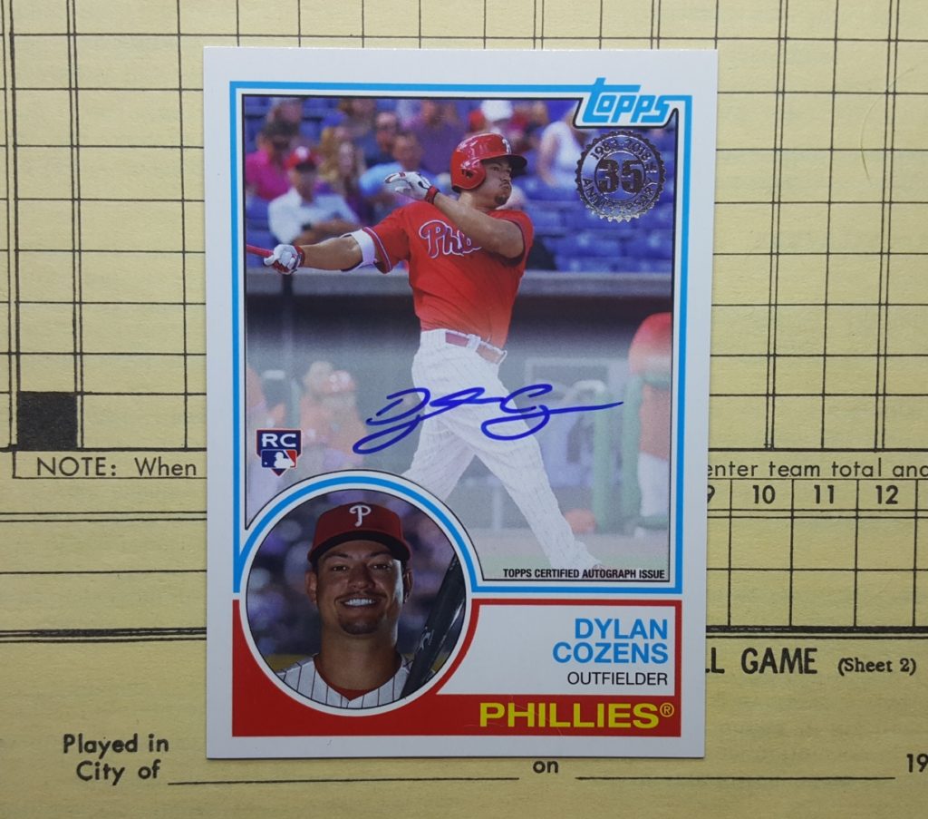 2018 Update 1983 Topps Design Dylan Cozens #83A-DCZ