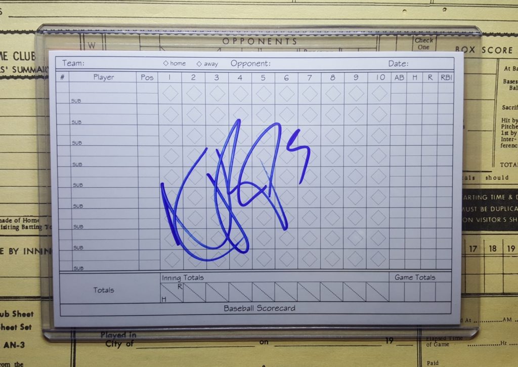 Nellie Rodriguez signed scorecard