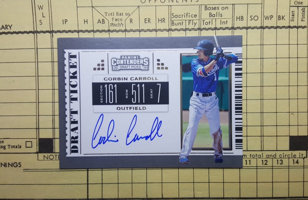 2019 Panini Contenders DP Corbin Carroll Draft Ticket