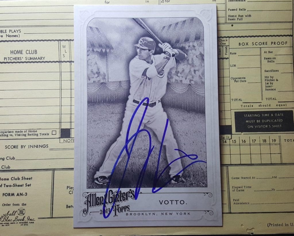 2013 Topps Allen & Ginter Joey Votto Oversized Box Topper Card