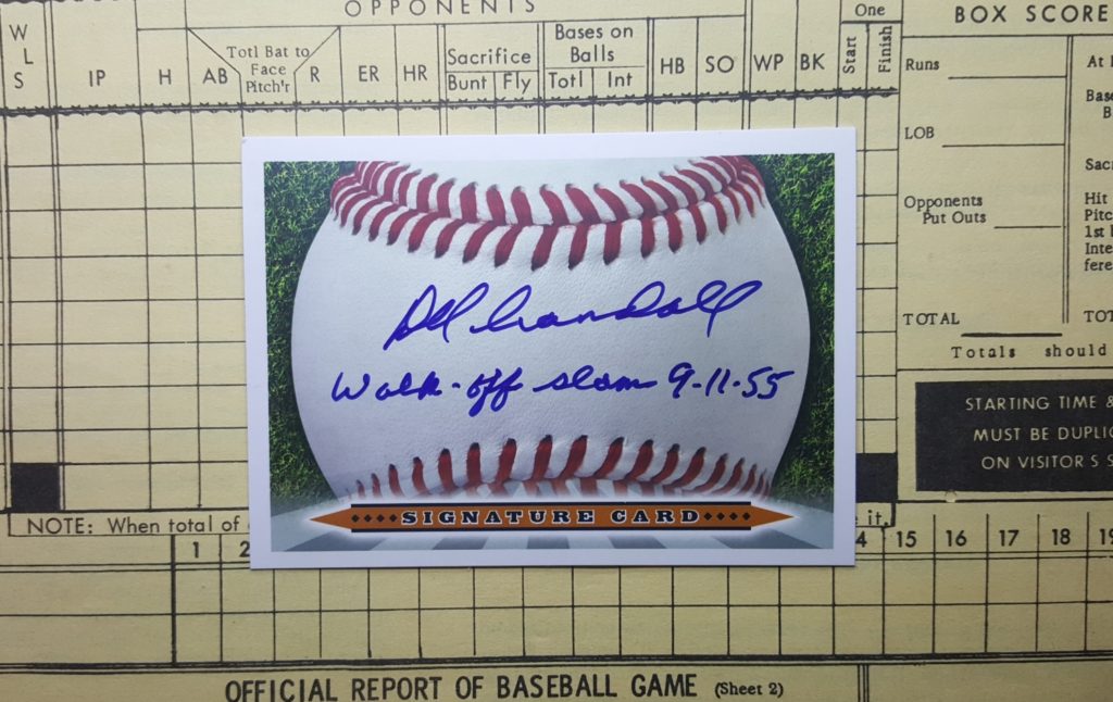 Dell Crandall signed Signature Card