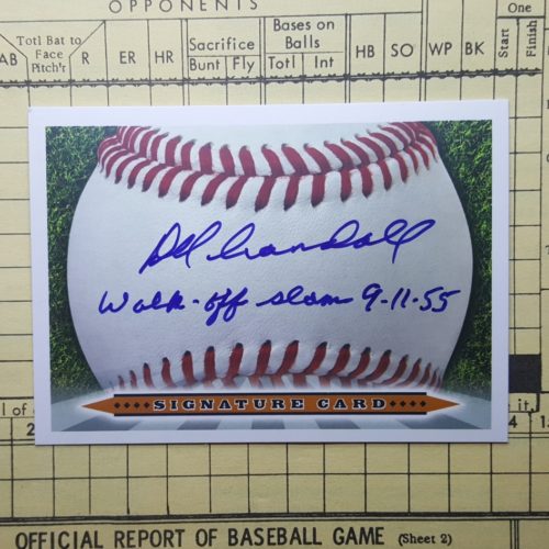 Dell Crandall signed Signature Card