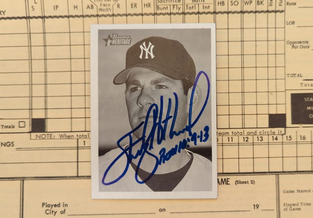 2001 Bowman Heritage Sterling Hitchcock