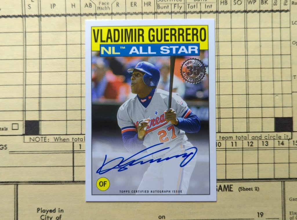 2020 Topps Vladimir Guerrero Autograph