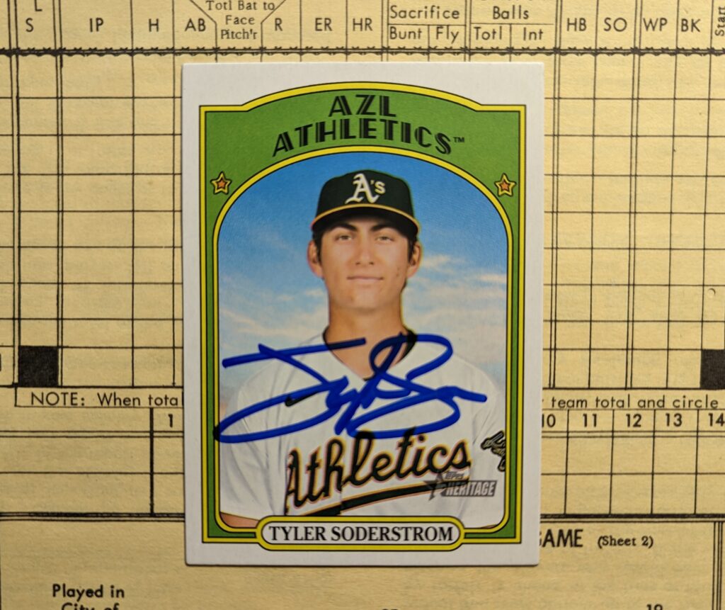 Tyler Soderstrom signed Topps Heritage