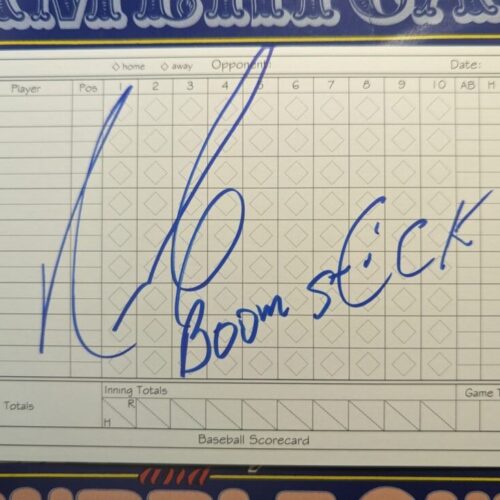 Nelson Cruz signed scorecard