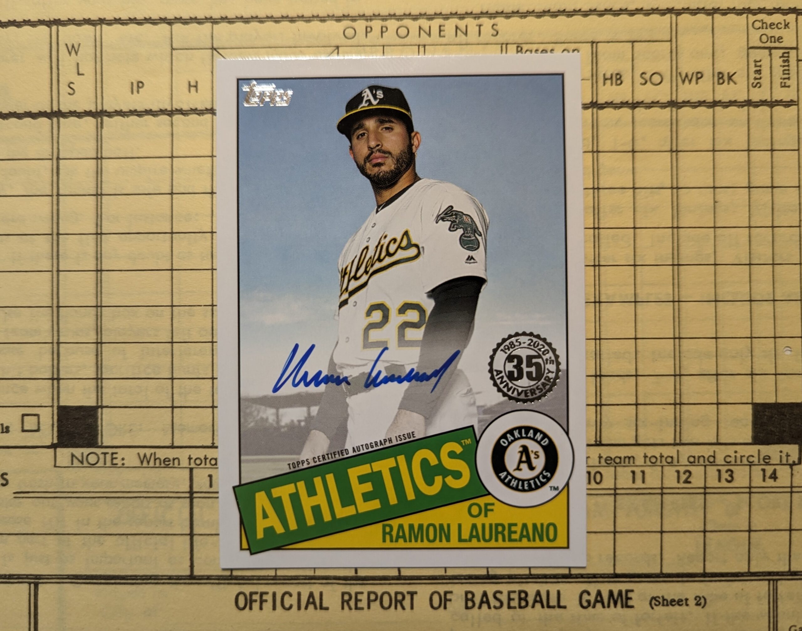 Ramon Laureano 2020 Topps 1985 Autograph