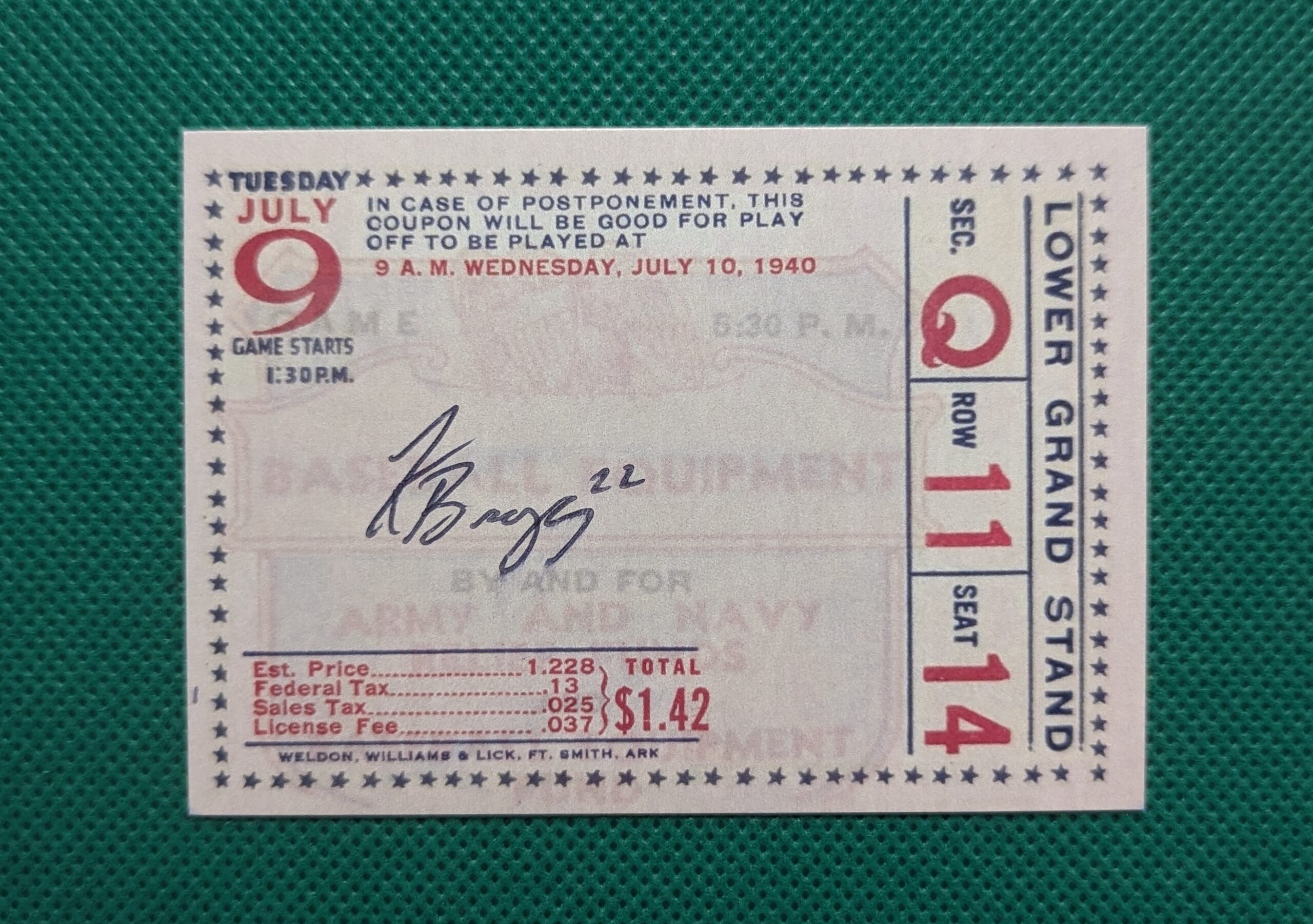 Kade Bragg signed card