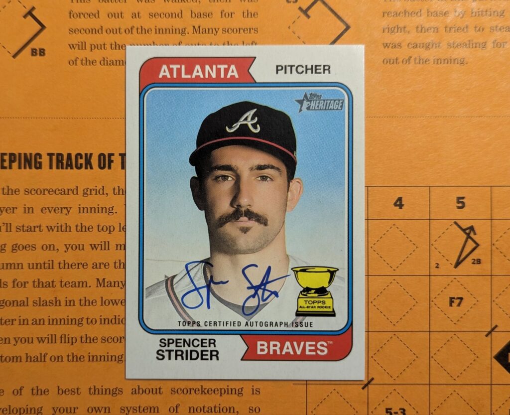 Spender Strider signed Topps Heritage