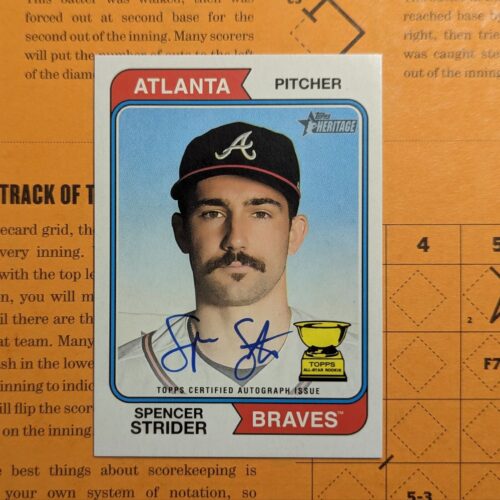 Spender Strider signed Topps Heritage