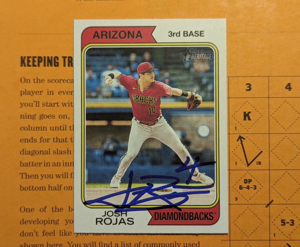 Josh Rojas signed Topps Heritage