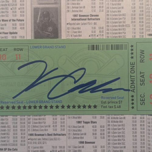 Kaden Anderson signed ticket