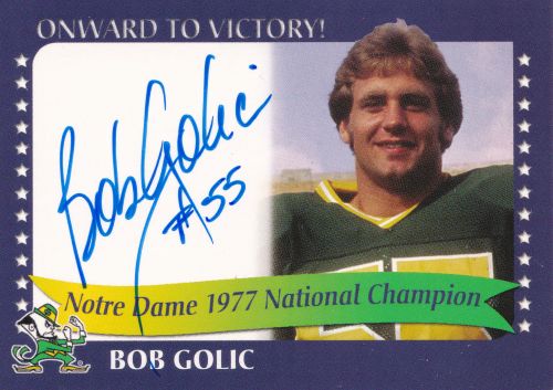 Bob Golic signed card