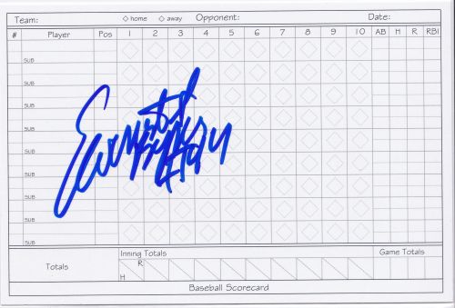 Earnest Byner signed scorecard