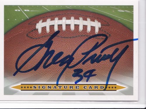 Greg Pruitt signed card