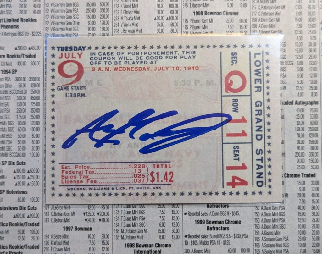 Alex Mooney signed card