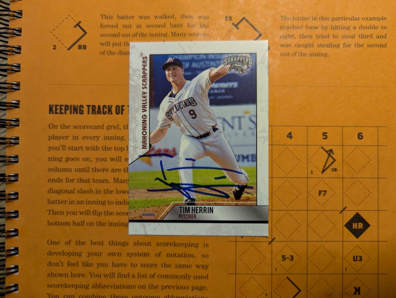 Tim Herrin signed card