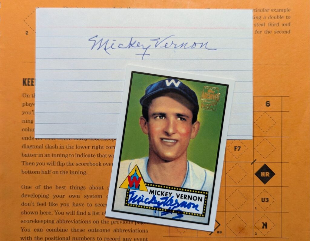 Mickey Vernon autographs
