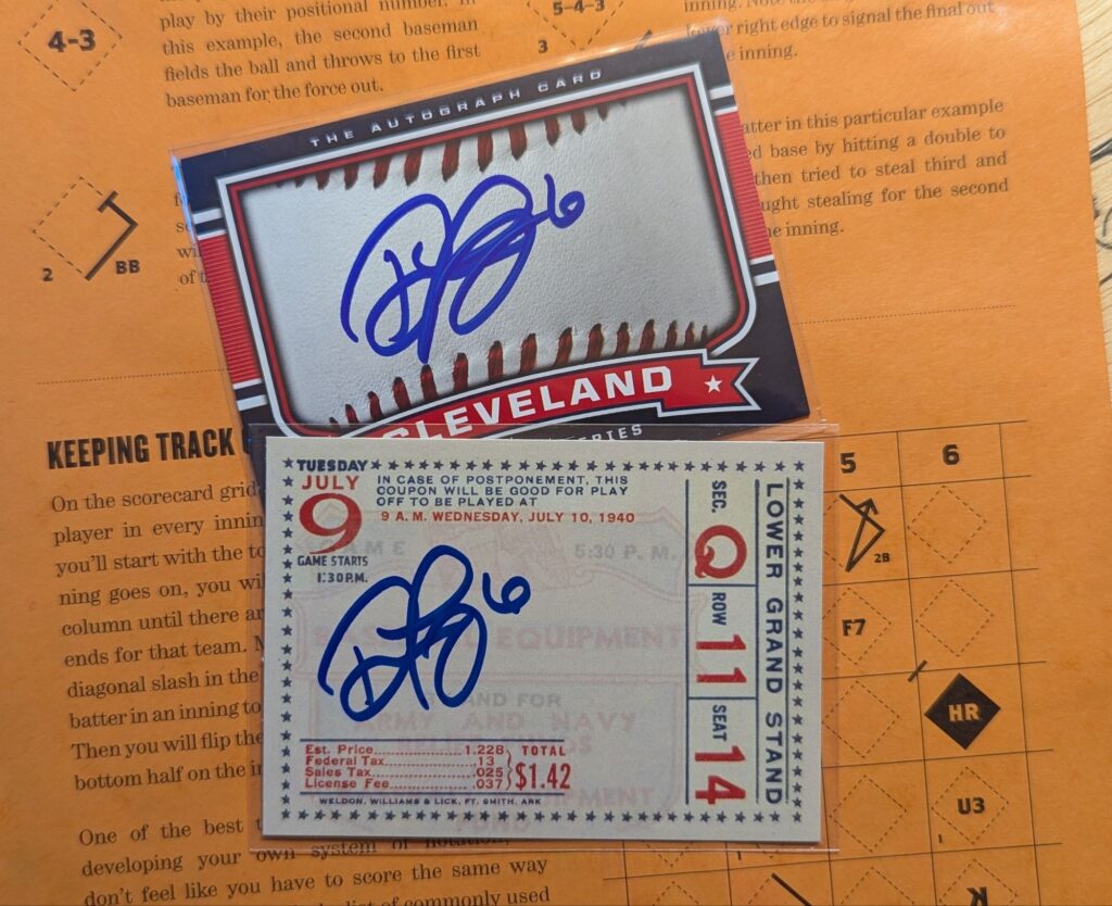 David Fry signed cards