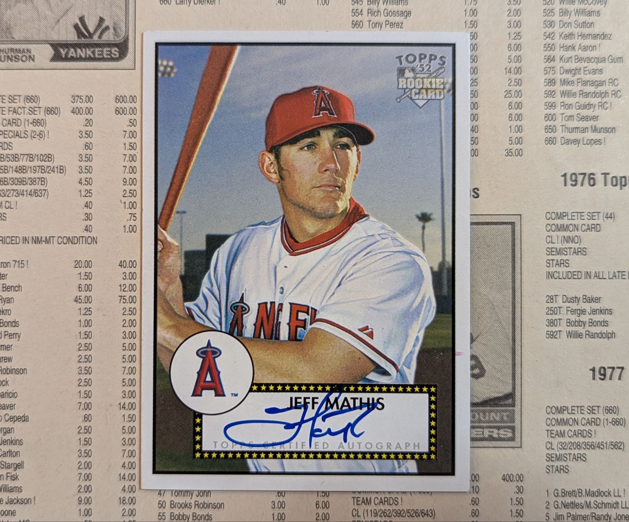 From the Collection: Jeff Mathis, c, Los Angeles Angels – Wahoo Cardboard