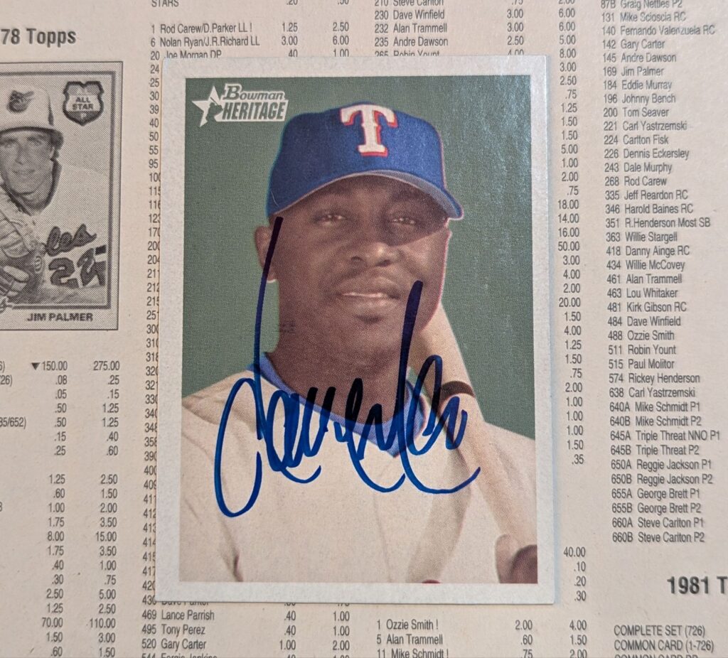 Gary Matthews signed heritage