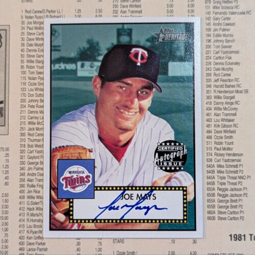 2001 Topps Heritage Joe Mays