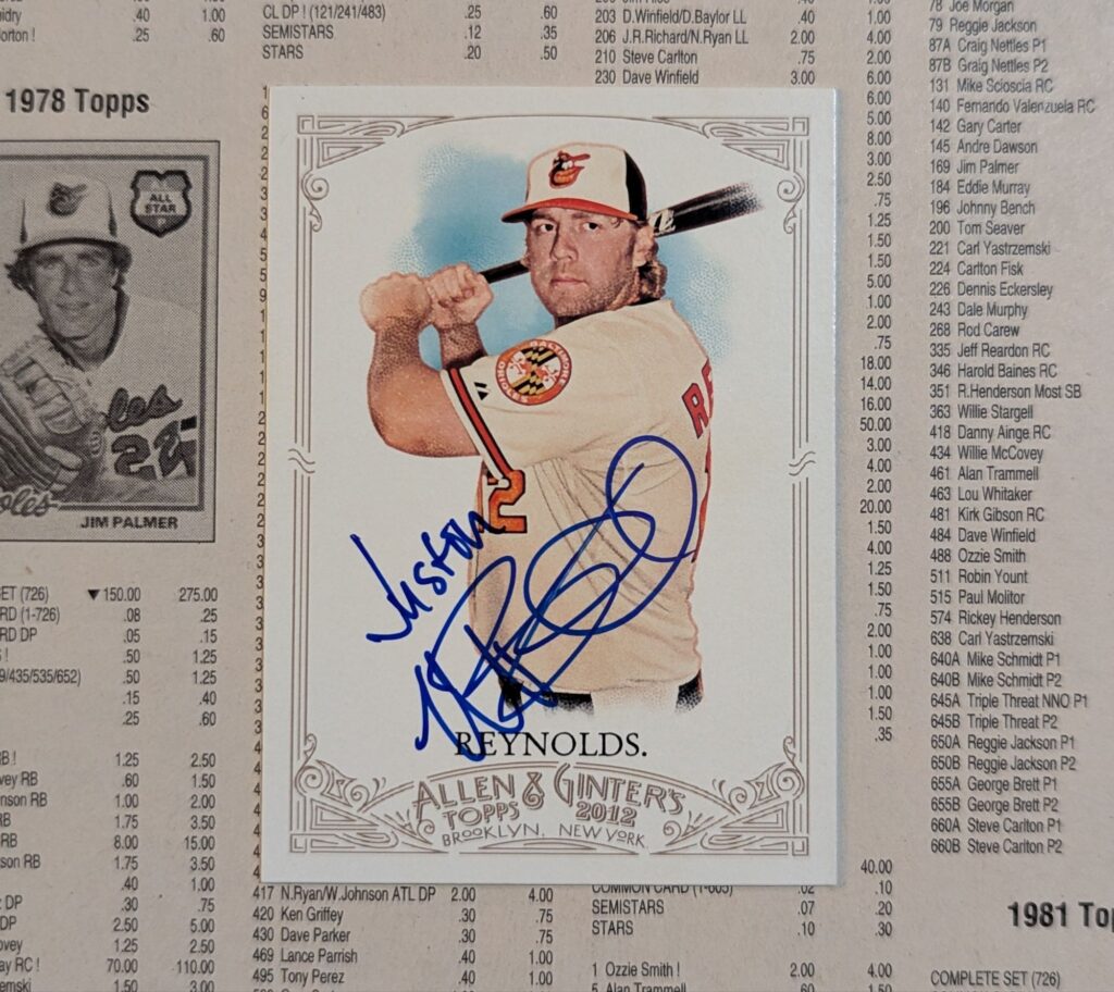 Mark Reynolds signed Ginter