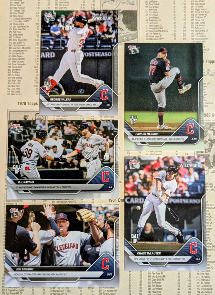 2026 Topps Now Cleveland Guardians call-up cards