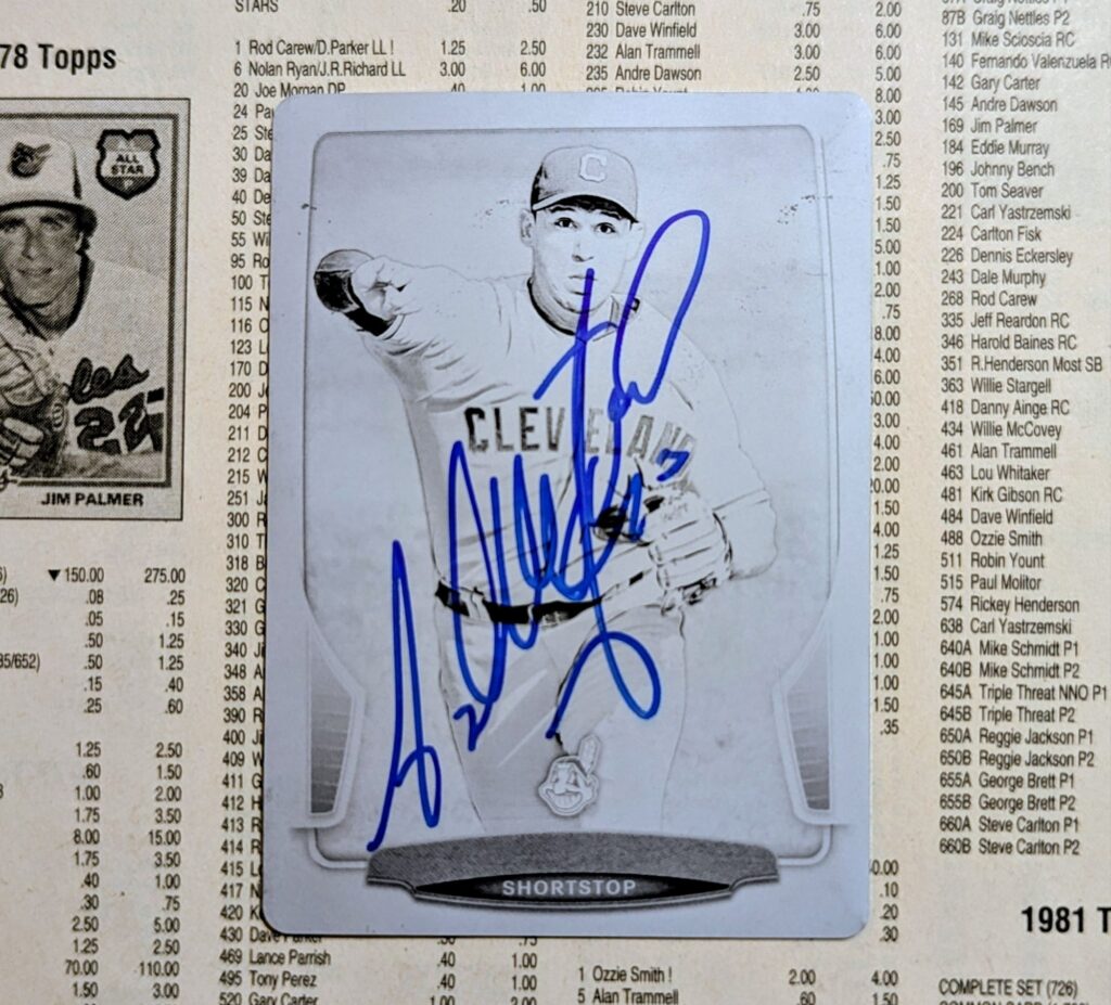 Asdrubal Cabrera 2013 Bowman Printing Plate