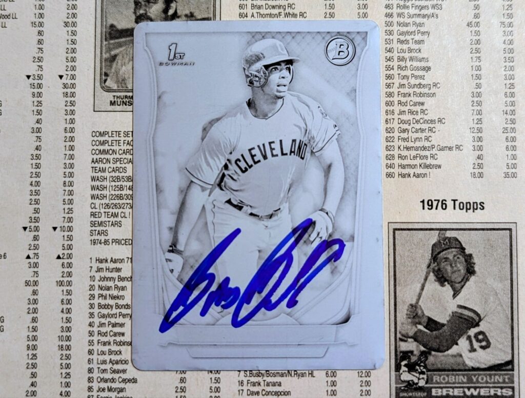 Bobby Bradley signed printing plate