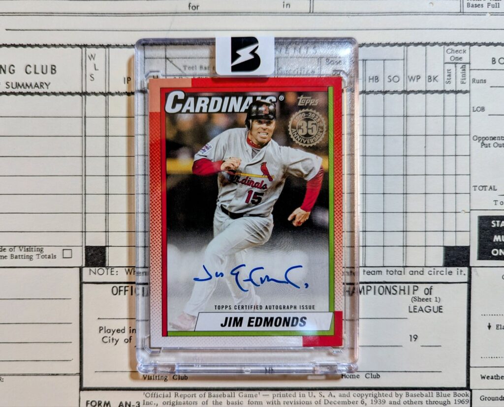 Jim Edmonds Topps autograph