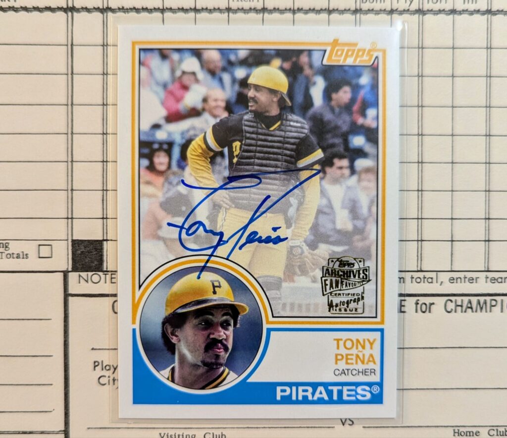 2017 Topps Archives - Fan Favorite Autographs 1983 Tony Pena #FFA-TP