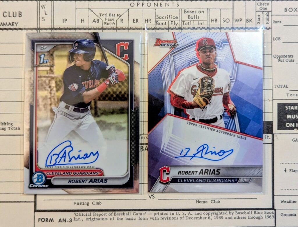 2026 Bowman Chrome and Bowman Best Robert Arias