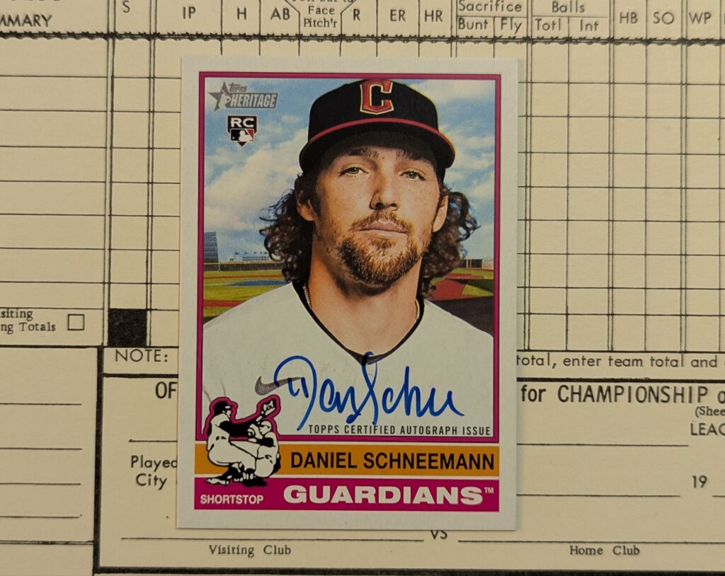 2025 Topps Baseball Heritage Daniel Schneemann